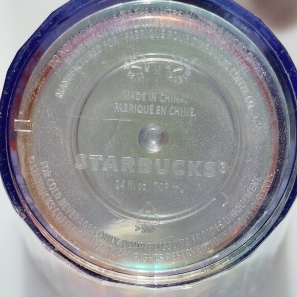 Starbucks 2021 Summer Rainbow Kaleidoscope Acrylic Tumbler 24 OZ w/Straw & Lid - Picture 9 of 9